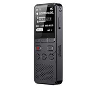 Annadue Enregistreur Vocal Numérique 128 Go Enregistreur Portable avec Lecture activé par la Voix avec Deux Microphones de Type C pour Les Conférences, Les Réunions, (16G)