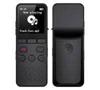 Annadue Enregistreur Vocal Numérique, écran TFT 1,4 Pouces, Double Microphone, Enregistreur Vocal Portable, Prend en Charge WAV MP3 pour Les Conférences, Les Réunions, Les Cours, (16G)