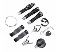 Annadue Ensemble de Fixations pour Serpent de Vidange, 6 Lames de Coupe, 8 Pièces, Kit de Tarière pour Racines d'égout, Graisse, élimination des Bouchons de Cheveux, Compatible avec les Câbles de