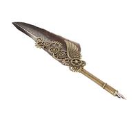 Annadue Ensemble de Stylos à Plume et d'encre, Stylo Plume de Style Punk Rétro pour la Calligraphie, Ensemble de Stylos à écriture Fluide pour la Maison, l'école et le Bureau (GRAY)