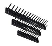 Annadue Ensemble d'organisateurs de Supports de Douilles Noirs, 3 Pièces de Rangement pour Boîtes à Outils, Plateau de Support 1/4 Pouces 3/8 Pouces 1/2