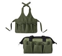 Annadue Ensemble d'Outils de Jardin avec Sac à Outils et Tablier, Organisateur Oxford 600D avec Poches pour Verger et Camping