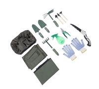 Annadue Ensemble D'outils de Jardinage 18 Pièces avec Truelle en Acier, | Kit d\'outils à main de jardin, outils en fer résistant à la rouille avec poignées ergonomiques pour la plantation