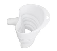 Annadue Entonnoir à Farine, Entonnoir Pliable en Silicone avec Bouche Large, pour Mélangeur sur Socle sans Déversement pour Ingrédients Secs et Humides, Blanc