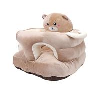 Annadue Fauteuil de Sol en Peluche pour bébé avec Soutien Dorsal (Bear) | Forme d\'ours de dessin animé, tissu en peluche doux, pratique assise pour nourrissons, canapé de sol, Design Animal Adorable