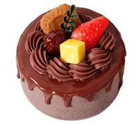 Annadue Gâteau d'anniversaire Artificiel, Modèle d'affichage de Gâteau de Simulation Réaliste de 4 Pouces, Décor de Faux pour Accessoires de Photographie de Vitrine de Boulangerie ( de 4