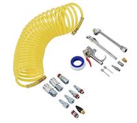 Annadue Kit D'accessoires pour Compresseur D'air, Raccord Rapide 1/4 NPT, | Ensemble d\'outils pneumatiques, gonflage des pneus, 200 PSI, tuyau en spirale, coupleur industriel
