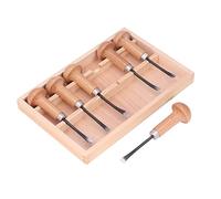Annadue Kit de Ciseaux à Bois pour Sculpture, Outils à Main, Manche en Forme de Champignon, Accessoires de Bricolage, Acier à Bords Tranchants Professionnels et Manche en Bois de Hêtre Résistant aux