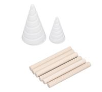 Annadue Kit de Jardinage électroculture Cuivre, 9 Pièces pour Potager | Outils de fabrication de supports d\'antenne en fil de cuivre, avec bâtons et enrouleurs en bois, pour piquets de jardin