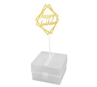 Annadue Kit de Retrait d'argent pour Gâteau d'Anniversaire - 20 Sacs Transparents, Boîte à Dragées de Fête, Décoration de Gâteau Joyeux Anniversaire, Boîte de Retrait 'argent, Cadeau Surprise