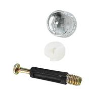 Annadue Kit d'écrous à Vis pour Meubles 100 Jeux d'accessoires de Quincaillerie de Pièce de Connexion de Roue Excentrique 3 en 1 avec écrous Intégrés en Nylon galvanisé Antirouille pour