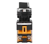 Annadue LA38-20X3 Sélecteur Rotatif à 3 Positions 2NO Autobloquant, Commutateur Rotatif 1NC + 2NO pour Circuits de Commande de Relais de Contacteur de Démarreur électromagnétique