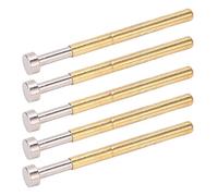 Annadue Lot de 100 Sondes de Test à Ressort à Tête Plate Pogo Pin, Diamètre de Tube de 2,36 Mm, Longueur de 34 Mm, Sondes de Test de PCB en Laiton pour équipements électroniques, Tests de Rodage et