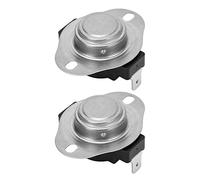 Annadue Lot de 2 Interrupteurs de Température à Disque à Pression Bimétallique 25 A 250 V pour Distributeur d'eau à Moteur, Plastique Technique, Accessoire électrique à Action Rapide (110℃)