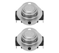 Annadue Lot de 2 Interrupteurs de Température à Disque à Pression Bimétallique 25 A 250 V pour Distributeur d'eau à Moteur, Plastique Technique, Accessoire électrique à Action Rapide (65℃)