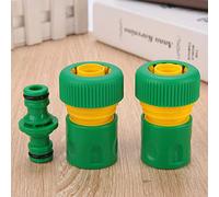 Annadue Lot de 3 Connecteurs Rapides pour Tuyau d'arrosage de 3/4 Pouces, Adaptateur de Tuyau Robuste pour Réparer Le, Raccords Universels Mâles Femelles en Laiton pour Le Raccordement du d'eau