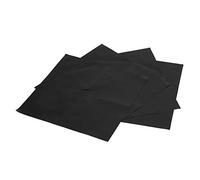Annadue Lot de 4 Couvercles de Brûleur de Cuisinière à Gaz, Tapis de Protection Antiadhésif contre l'huile, Doublure de Protection de Cuisinière à Gaz pour la Cuisine, Protecteurs de Brûleur (BLACK)