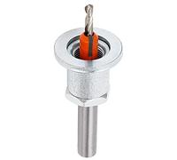 Annadue Mèche Fraisée à Profondeur Réglable 3,5 X 8 Mm en Acier allié, Foret Conique à Limite Argentée pour le Travail du Bois avec Rainure en Spirale
