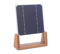 Annadue Mini Panneau Solaire Monocristallin 3W pour Enseignement | Cellule photovoltaïque, projets scientifiques, démonstration en classe, énergie verte, base en bois, affichage de bureau