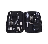 Annadue Mini Trousse de Réparation à Domicile avec Pinces, Tournevis et | Construction en acier au carbone, kit de démarrage de base, pince à bec effilé, embouts à ruban à mesurer, boîte de