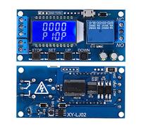 Annadue Module de Relais temporisé 5 V 12 V 24, Minuterie d'arrêt 0,01 S-9999 Min, Minuterie de Cycle avec Affichage LCD avec Mode Veille, Isolation Optocoupleur