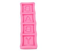 Annadue Moule en Silicone avec Lettres BABY, Moule à Chocolat Fondant Résistant aux Hautes et Basses Températures pour la Décoration de Gâteaux, Plaque de Cuisson Flexible Antiadhésive pour Fondant,