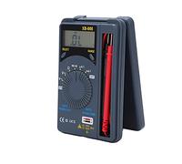 Annadue Multimètre de Poche à Affichage Numérique, Voltmètre Portable avec Support, Testeur de Courant de Résistance de Tension AC/DC de Haute Précision, Ampèremètre Compact Multifonction avec Fils