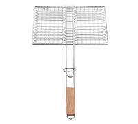 Annadue Panier de Gril, Panier de Gril de Poisson de Barbecue en Acier chromé, de de Barbecue Extérieur Polyvalent pour Griller des Légumes Crevettes