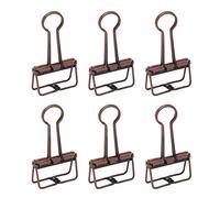 Annadue Pinces à Reliure en Métal, Trombones à Force de Serrage Forte de 32mm, Pinces à Reliure Creuses pour le Bureau, l'école et la Maison, Paquet de 50 à Papier (Couleur Cuivre Rouge)