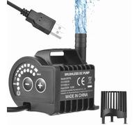 Annadue Pompe à Eau Submersible Réglable à 8 Niveaux 5 V 0-600 L/H, Petite Pompe de Fontaine avec Ascenseur de 2 M, Base à Ventouse de Chargement USB de 2 M, Mini à Eau Portable pour étang à