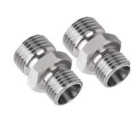 Annadue Raccord Hydraulique M14 à, Adaptateur en Acier allié pour Flexible | Connecteur fileté pour tuyau hydraulique avec indice de 8 000 PSI, pour petites pelles, conception étanche