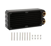 Annadue Radiateur en Cuivre 45mm 8 Tubes Double Couche Dissipateur de | Bloc de refroidissement silencieux, ailettes en cuivre, support de ventilateur à haut débit d\'air, corps en laiton