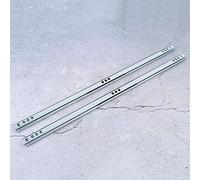 Annadue Rail Coulissant de Tiroir en Acier laminé à Froid, Guide de Tiroir à Roulement à Billes 400 X 17 Mm, Raccord de Matériel d'armoire, Ensemble de 2 Accessoires de pour Cuisine et Bureau
