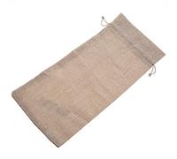 Annadue Sac à Vin en Lin Simple avec Cordon de Serrage, Lot de 12 Housses de Champagne Décoratives Grises, Sac Fourre-tout en Tissu de Lin pour Cadeau d'anniversaire de Mariage (Beige)