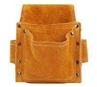 Annadue Sac de Taille pour Outils, Poche à Ongles Multifonction, boîte à Outils de Rangement, avec Quatre Couches de Cuir de Vachette, pour l'installation et l'entretien