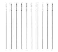 Annadue Set de Forets Hélicoïdaux, 10 Pièces 0,3 Mm HSS | Petits forets à tige droite, acier rapide, pour le perçage de perles, outils de fabrication de bijoux