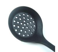 Annadue Spatule d'écumoire à Fente en Silicone, Louche de Passoire à Cuillère à Fente Légère avec Long Manche, Cuillère d'écumoire de Passoire de Cuisine pour la Cuisson de la Friture (rouge)