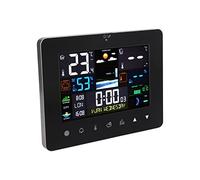 Annadue Station Météo sans Fil avec écran Tactile pour Prévisions | Station météo numérique avec capteur, thermomètre intérieur extérieur, réveil, pour la maison
