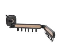 Annadue Support de Séchage de Vêtements Pliable Mural avec Ventouse | Extensible à deux volets, pivotant à 360 degrés, montage sans perçage, ajustement sur lisse, gain de place