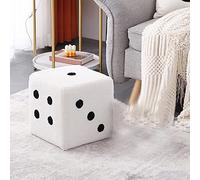 Annadue Tabouret Cube avec Dessus Doux et Confortable, Base Robuste pour Salon, Chambre à Coucher, Tabouret Repose-Pieds à la Maison (29x29x25cm)