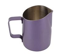 Annadue Tasse à Mousser le Lait en Acier Inoxydable, Pichet à café, Pichet à Vapeur Professionnel de 20 Oz pour l'art du Latte, à Lait Violet avec Large Ouverture pour café à la Maison (450ML)