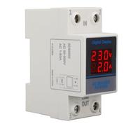 Annadue Tension Courant Mètre Monophasé CA50 500V 0 63A | Double affichage, tube numérique LED, montage sur rail DIN, PC ignifuge, moniteur d\'énergie domestique