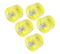 Annadue Tête de Marteau en Caoutchouc de Remplacement 5 Pièces M8x1 Ensemble d'accessoires de Pointe de Frappe Souple, Tête de Maillet de Marteau Antidérapante Jaune Transparente pour (25mm/0,98