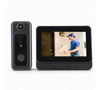 Annadue Visiophone sans Fil WiFi, Caméra de Sonnette 1080P avec Moniteur, Système D'interphone Vidéo avec Sonnette Vidéo à Vision Nocturne pour la Surveillance à Domicile