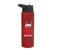 Anne On The Nice List Funny Christmas Anne Nom Stainless Steel Insulated Water Bottle