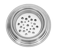Anneau à Eau, Acier Inoxydable Rond Portable camping | Grille Intégrée, Surfaces Lisses, Trous D’Aération Inférieurs, Nettoyage Facile, Empêche L’Obstruction Cendres