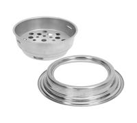 Anneau à Eau de Barbecue Rond en Acier Inoxydable avec Grille 13,5 Pouces | Réduit les Feux, Résiste la Déformation, Nettoyage Facile, Trous D’aération, Usage Camping et Jardin
