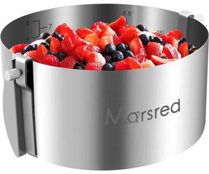 Anneau à tarte réglable en acier inoxydable épaissi 304 avec graduation - Ø16-Ø30cm, moule à pâtisserie avec vis