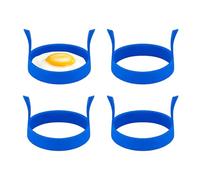 Anneau cuiseur à œufs - Anneau d'œuf en silicone, 4 x anneau d'omelette rond en silicone, moule à œufs pour de cuisson, moule à crêpes de cuisine pour muffin à omelette aux œufs au plat