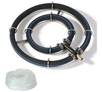 Anneau d'aération pour aquarium 2-en-1, en acier inoxydable 304, diamètre 8 mm + 5 mètres de tuyau